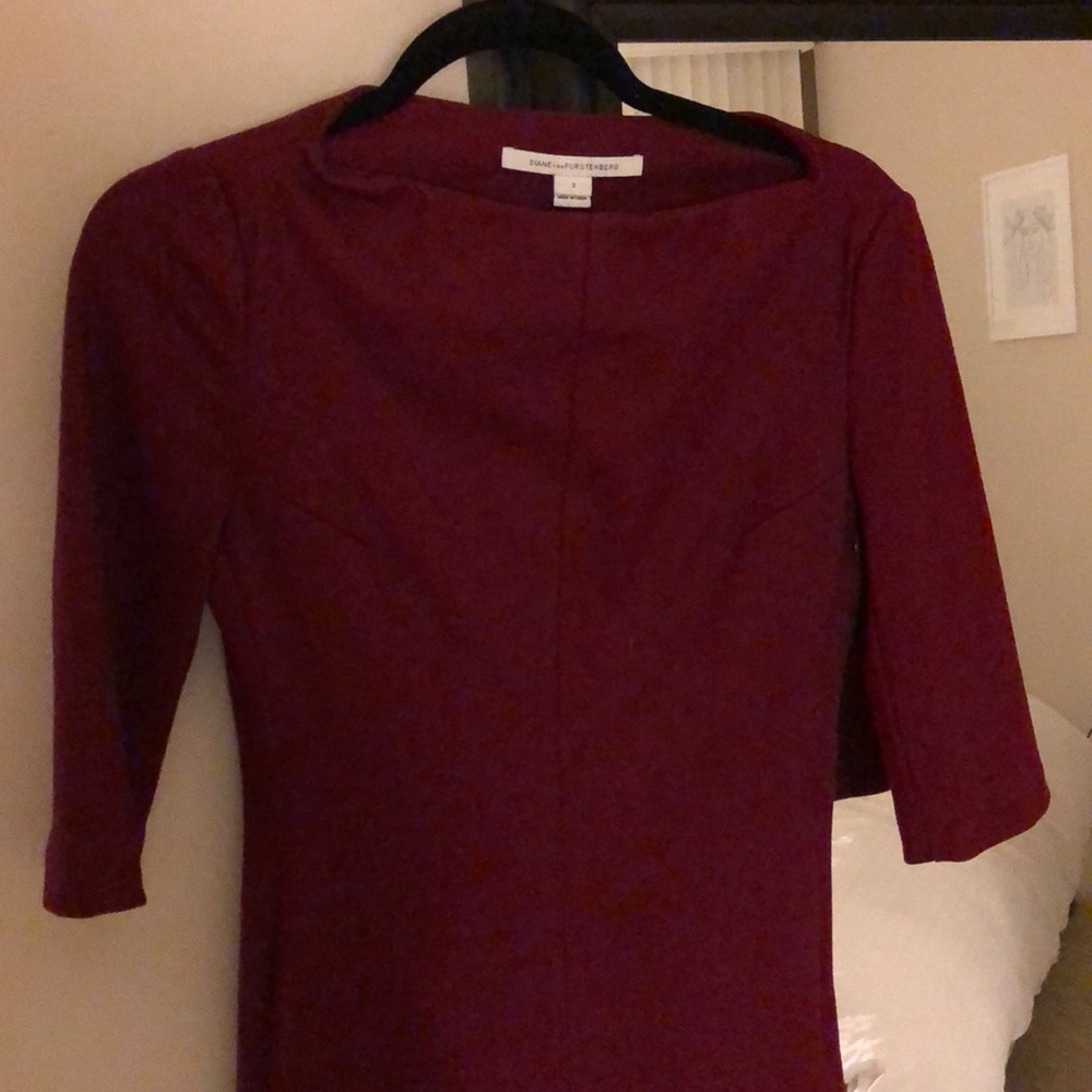 Dvf size 2 Red Wool Dress